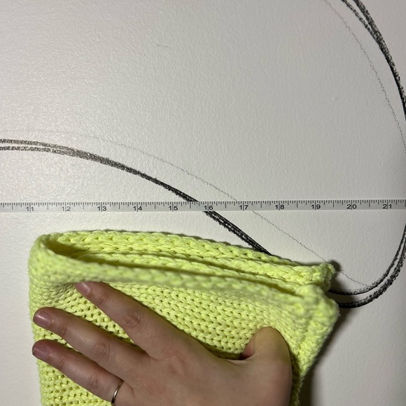 Rag Poets Neon Yellow Oversized Drop Shoulder Knit Sweater, Size Small - Picture 9 of 10